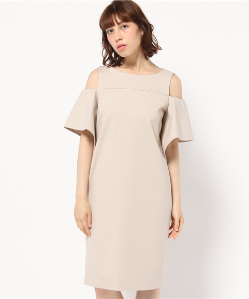 FIGARO Paris（フィガロパリ）の「ハイカウントポンチワンピース◆（ワンピース・レディース・ネイビー/ベージュ/ベージュ系その他・36/38）」の19枚目の写真