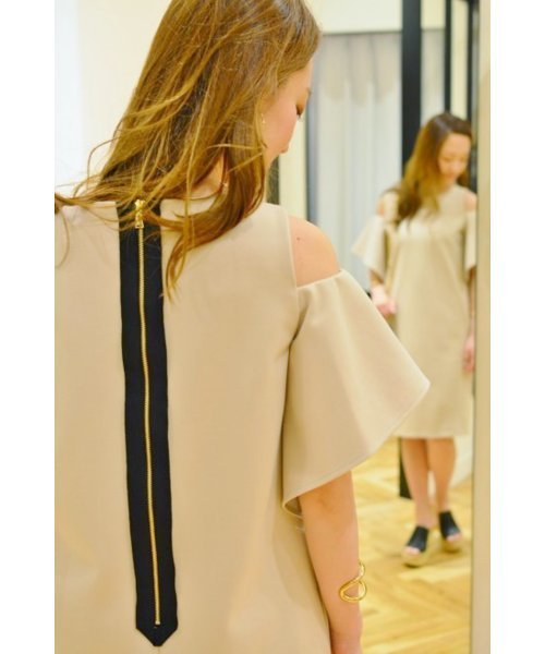 FIGARO Paris（フィガロパリ）の「ハイカウントポンチワンピース◆（ワンピース・レディース・ネイビー/ベージュ/ベージュ系その他・36/38）」の17枚目の写真