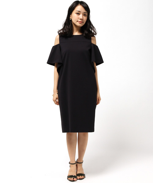 FIGARO Paris（フィガロパリ）の「ハイカウントポンチワンピース◆（ワンピース・レディース・ネイビー/ベージュ/ベージュ系その他・36/38）」の5枚目の写真