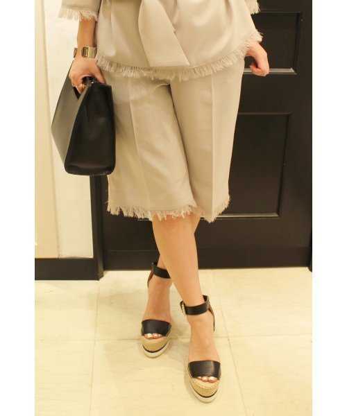 FIGARO Paris（フィガロパリ）の「Lana misto フリンジパンツ◆（その他パンツ・レディース・ネイビー/ベージュ系その他・36/38）」の2枚目の写真