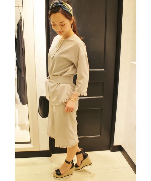 FIGARO Paris（フィガロパリ）の「Lana misto フリンジパンツ◆（その他パンツ・レディース・ネイビー/ベージュ系その他・36/38）」の8枚目の写真