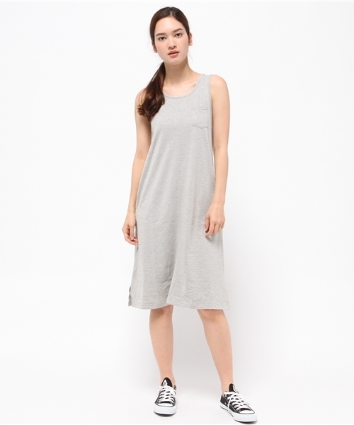 LBC（エルビーシー）の「om コットンPUポケ付きワンピース     （ワンピース・レディース・ライトグレー/アッシュグレー/スカイブルー・MEDIUM/LARGE）」の13枚目の写真