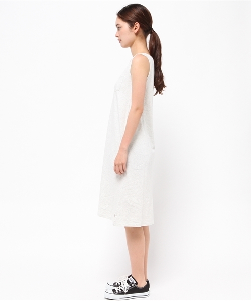 LBC（エルビーシー）の「om コットンPUポケ付きワンピース     （ワンピース・レディース・ライトグレー/アッシュグレー/スカイブルー・MEDIUM/LARGE）」の5枚目の写真