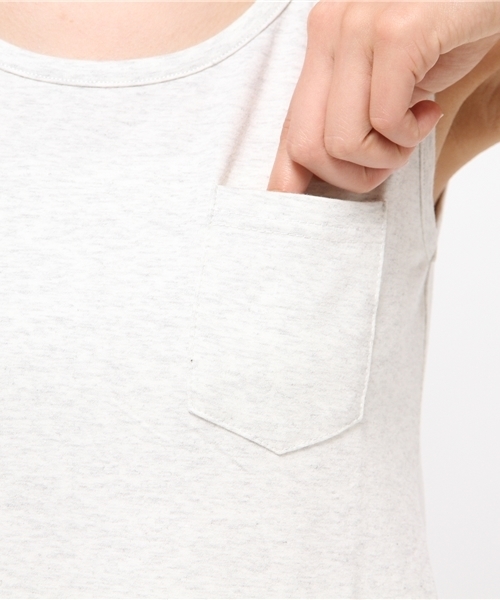 LBC（エルビーシー）の「om コットンPUポケ付きワンピース     （ワンピース・レディース・ライトグレー/アッシュグレー/スカイブルー・MEDIUM/LARGE）」の10枚目の写真