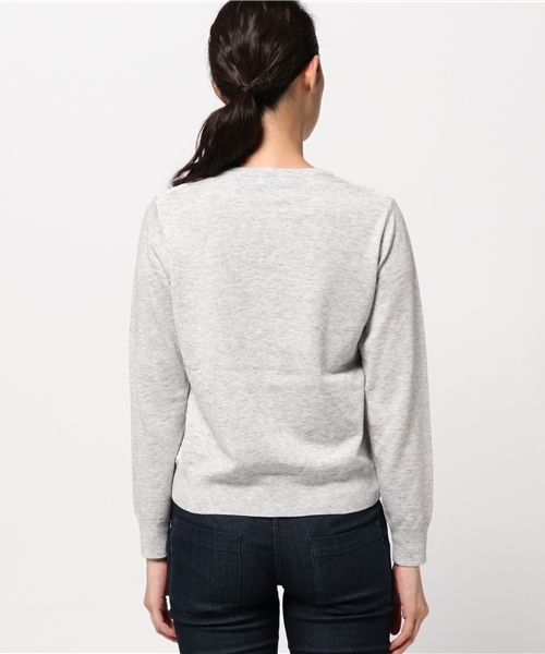 NATURAL BEAUTY BASIC（ナチュラルビューティーベーシック）の「レースニット（ニット/セーター・レディース・ネイビー/ボルドー/グレー・MEDIUM）」の7枚目の写真