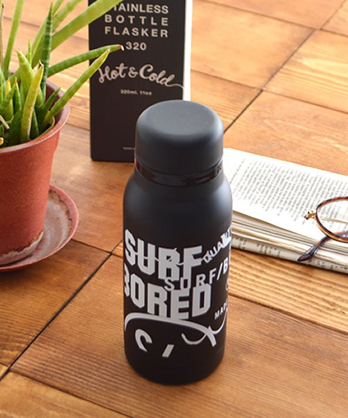 SURF/BRAND(サーフブランド)の「SURF BRAND/サーフブランド COMPANY BOTTELE Stainless(グラス/マグカップ/タンブラー・メンズ・ブラック/ホワイト・ONE SIZE)」の1枚目の写真