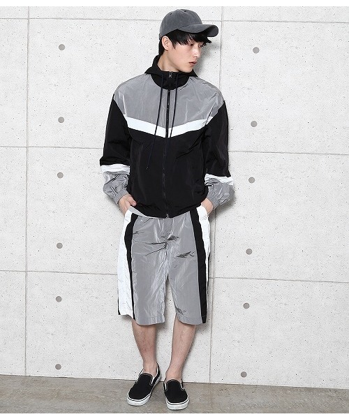 JUNRED(ジュンレッド)の「パネル切り替えショートパンツ(その他パンツ・メンズ・チャコールグレー/ブラック・M/L)」の8枚目の写真