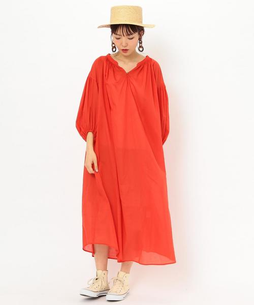 Another Edition（アナザーエディション）の「ボイルビッグワンピース2 ◆（ワンピース・レディース・オフホワイト/レッド/ケリー/ブラック・FREE）」の8枚目の写真