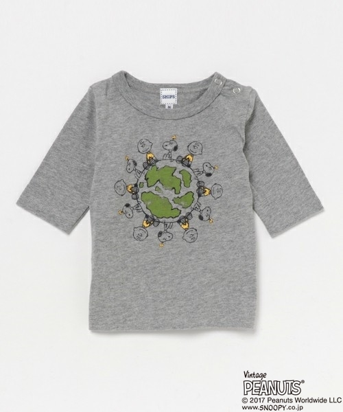 SHIPS KIDS(シップスキッズ)の「SHIPS KIDS:スヌーピー 7分袖 TEE(100~130cm)(Tシャツ/カットソー・キッズ・ロイヤルブルー/オフホワイト/グレー・110/130/100/120)」の3枚目の写真