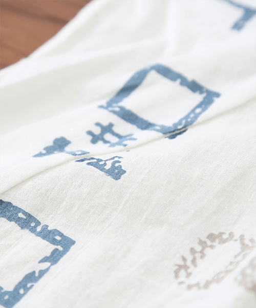 CUBE SUGAR（キューブシュガー）の「綿麻天竺×布帛ビッグクルーネックTシャツ（Tシャツ/カットソー・レディース・ネイビー/ホワイト/ナチュラル・M）」の10枚目の写真