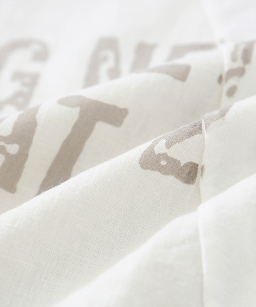 CUBE SUGAR（キューブシュガー）の「綿麻天竺×布帛ビッグクルーネックTシャツ（Tシャツ/カットソー・レディース・ネイビー/ホワイト/ナチュラル・M）」の12枚目の写真