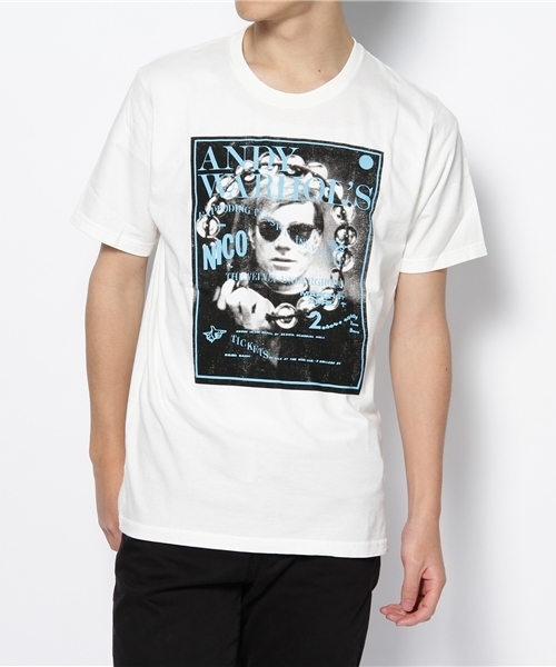 HYSTERIC GLAMOUR(ヒステリックグラマー)の「E.P.INEVITABLE pt T-SH(Tシャツ/カットソー・メンズ・ホワイト/ブルー/チャコールグレー・SMALL/MEDIUM/LARGE)」の4枚目の写真