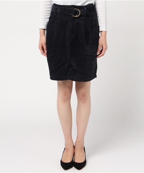 earth music&ecology(アースミュージックアンドエコロジー)の「USA COTTONコーデュロイスカート(タックミニ)(スカート・レディース・ピンク/ベージュ/ネイビー・M/S)」の6枚目の写真