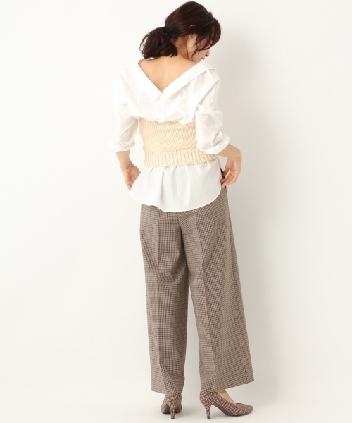 A part by（アパートバイ）の「3GAWザックリビスチェ 768595 （ニット/セーター・レディース・ブラック/アイボリー・FREE）」の5枚目の写真