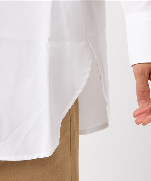 IGNIO（イグニオ）の「ビッグシルエット 吸水速乾 長袖ボタンシャツ（シャツ/ブラウス・レディース・オフホワイト/ネイビー・LL/M/L）」の8枚目の写真