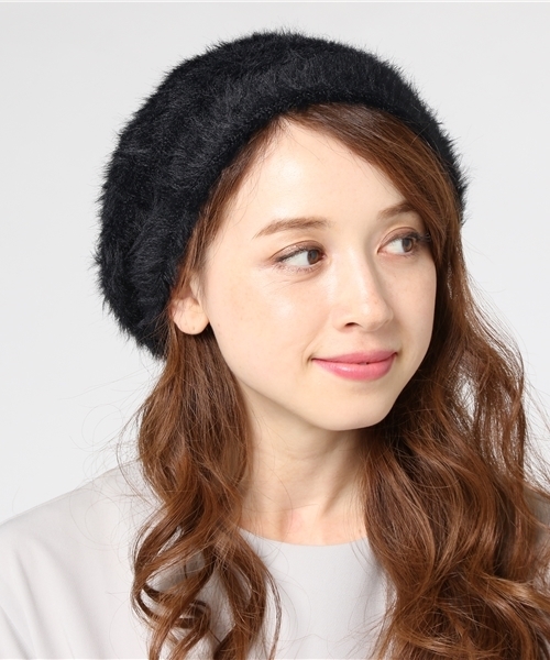 earth music&ecology（アースミュージックアンドエコロジー）の「シャギーベレー（ハンチング/ベレー帽・レディース・ブラック/グレー/アイボリー/キャメル・FREE）」の13枚目の写真