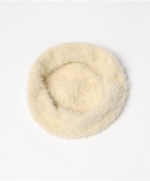 earth music&ecology（アースミュージックアンドエコロジー）の「シャギーベレー（ハンチング/ベレー帽・レディース・ブラック/グレー/アイボリー/キャメル・FREE）」の8枚目の写真