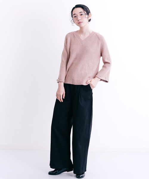 MERLOT（メルロー）の「タックワイドパンツ1299（その他パンツ・レディース・ワイン/カーキ/ブラック/ベージュ/ネイビー・FREE）」の17枚目の写真