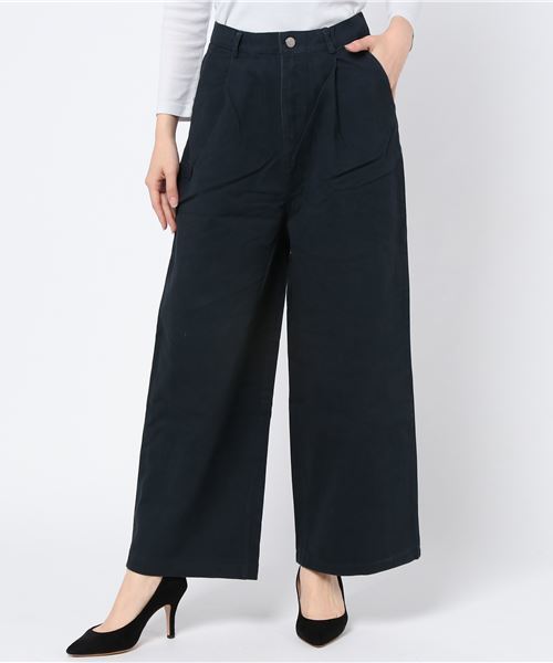 MERLOT（メルロー）の「タックワイドパンツ1299（その他パンツ・レディース・ワイン/カーキ/ブラック/ベージュ/ネイビー・FREE）」の5枚目の写真