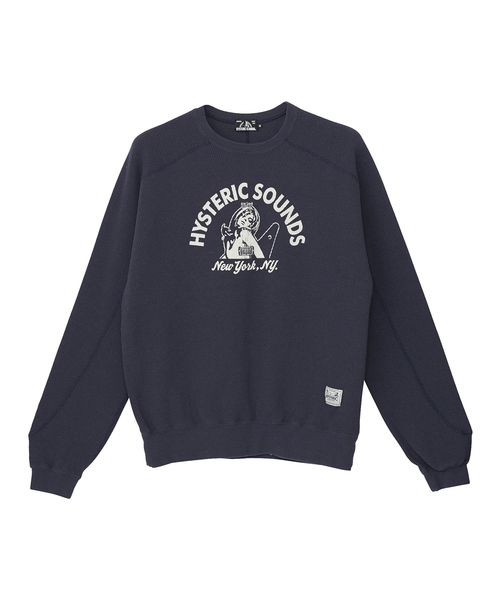 HYSTERIC GLAMOUR(ヒステリックグラマー)の「HYS SOUNDSプリントスウェット(スウェット・メンズ・ホワイト/ネイビー/ブラック・MEDIUM/LARGE/SMALL)」の3枚目の写真