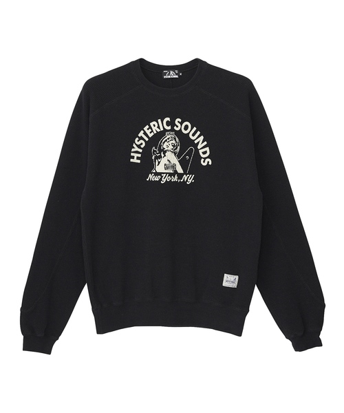 HYSTERIC GLAMOUR(ヒステリックグラマー)の「HYS SOUNDSプリントスウェット(スウェット・メンズ・ホワイト/ネイビー/ブラック・MEDIUM/LARGE/SMALL)」の2枚目の写真