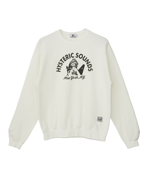 HYSTERIC GLAMOUR(ヒステリックグラマー)の「HYS SOUNDSプリントスウェット(スウェット・メンズ・ホワイト/ネイビー/ブラック・MEDIUM/LARGE/SMALL)」の4枚目の写真