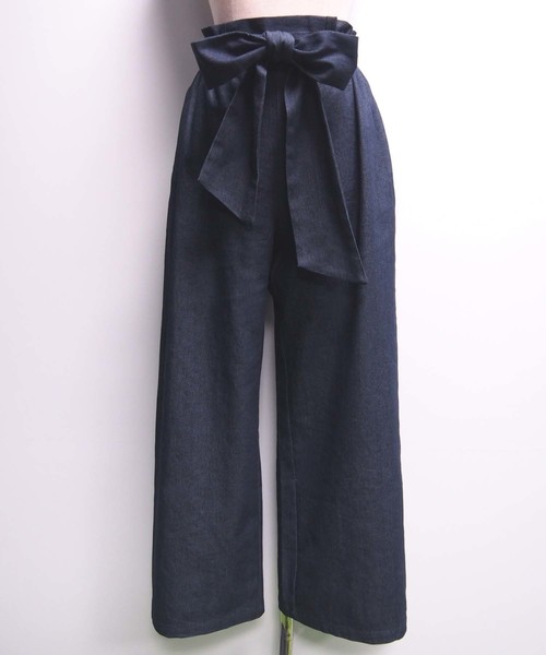 one after another NICE CLAUP(ワンアフターアナザーナイスクラップ)の「ウエストリボンパンツ(その他パンツ・レディース・ブラック/ネイビー/ストライプ/ドット・FREE)」の14枚目の写真