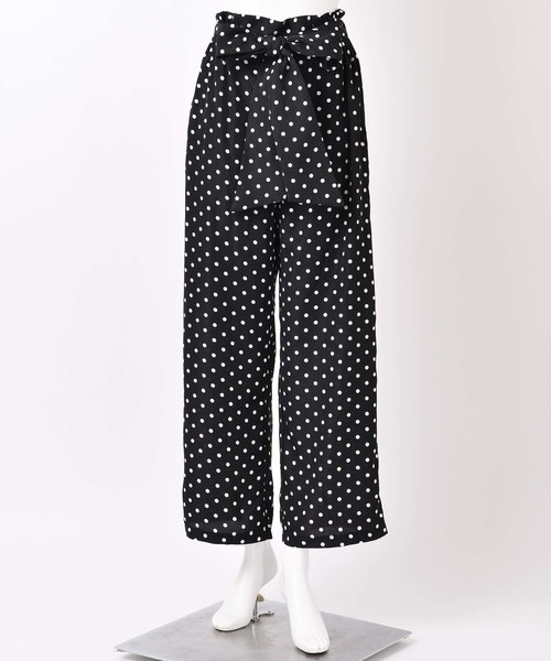one after another NICE CLAUP(ワンアフターアナザーナイスクラップ)の「ウエストリボンパンツ(その他パンツ・レディース・ブラック/ネイビー/ストライプ/ドット・FREE)」の15枚目の写真