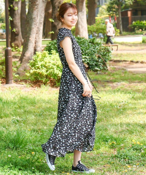 FREE'S MART（フリーズマート）の「小花ハイネックロングワンピース（ワンピース・レディース・ブラック系その他/グリーン系その他/シャーベット・FREE）」の20枚目の写真