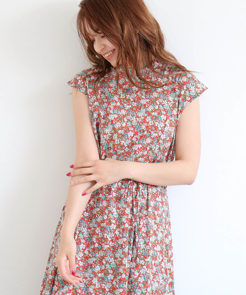 FREE'S MART（フリーズマート）の「小花ハイネックロングワンピース（ワンピース・レディース・ブラック系その他/グリーン系その他/シャーベット・FREE）」の15枚目の写真