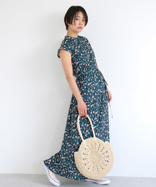 FREE'S MART（フリーズマート）の「小花ハイネックロングワンピース（ワンピース・レディース・ブラック系その他/グリーン系その他/シャーベット・FREE）」の17枚目の写真