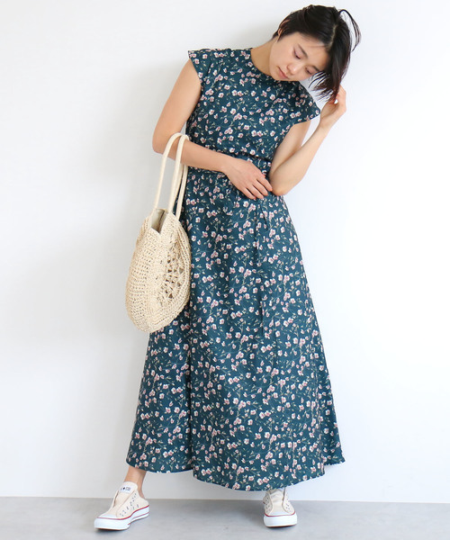 FREE'S MART（フリーズマート）の「小花ハイネックロングワンピース（ワンピース・レディース・ブラック系その他/グリーン系その他/シャーベット・FREE）」の18枚目の写真