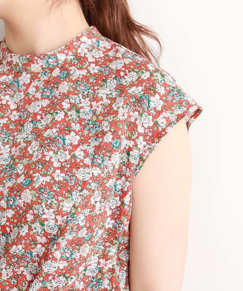 FREE'S MART（フリーズマート）の「小花ハイネックロングワンピース（ワンピース・レディース・ブラック系その他/グリーン系その他/シャーベット・FREE）」の4枚目の写真