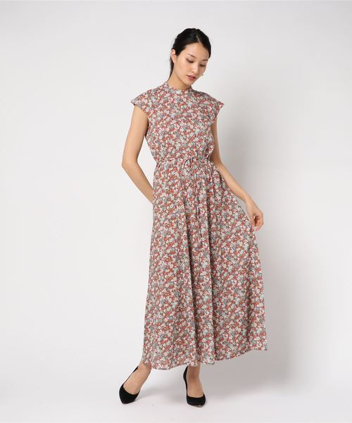 FREE'S MART（フリーズマート）の「小花ハイネックロングワンピース（ワンピース・レディース・ブラック系その他/グリーン系その他/シャーベット・FREE）」の6枚目の写真