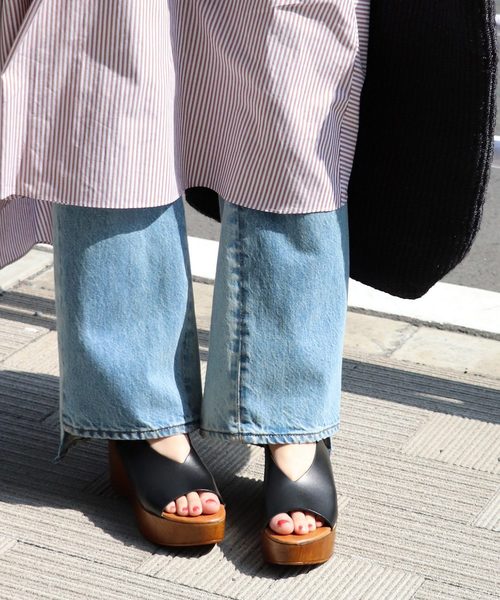 eness（エネス）の「【ENESS/エネス】別注ウェッジサンダル◆（サンダル・レディース・ブラック/ブラウン系その他・36/37/38）」の5枚目の写真