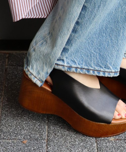 eness（エネス）の「【ENESS/エネス】別注ウェッジサンダル◆（サンダル・レディース・ブラック/ブラウン系その他・36/37/38）」の12枚目の写真