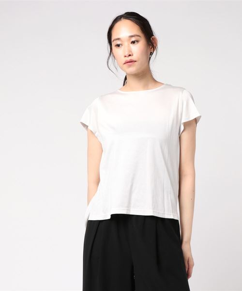 STUDIOUS(ステュディオス)の「【STUDIOUS】バックシャンTEE(Tシャツ/カットソー・レディース・グリーン/ライトグレー/ブラック/ブラウン/パープル・FREE)」の8枚目の写真