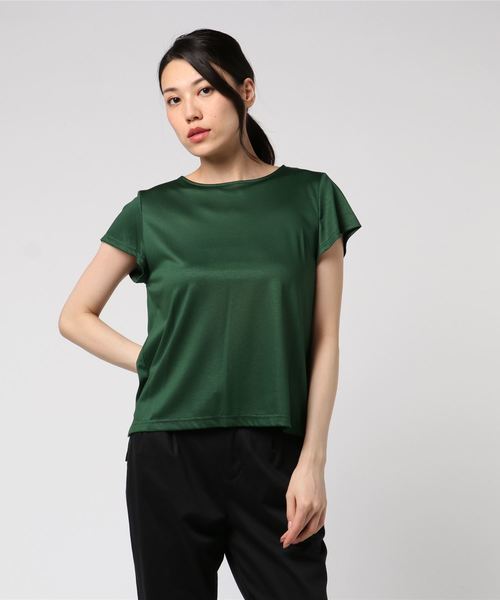 STUDIOUS(ステュディオス)の「【STUDIOUS】バックシャンTEE(Tシャツ/カットソー・レディース・グリーン/ライトグレー/ブラック/ブラウン/パープル・FREE)」の9枚目の写真