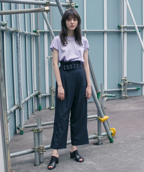 STUDIOUS(ステュディオス)の「【STUDIOUS】バックシャンTEE(Tシャツ/カットソー・レディース・グリーン/ライトグレー/ブラック/ブラウン/パープル・FREE)」の14枚目の写真