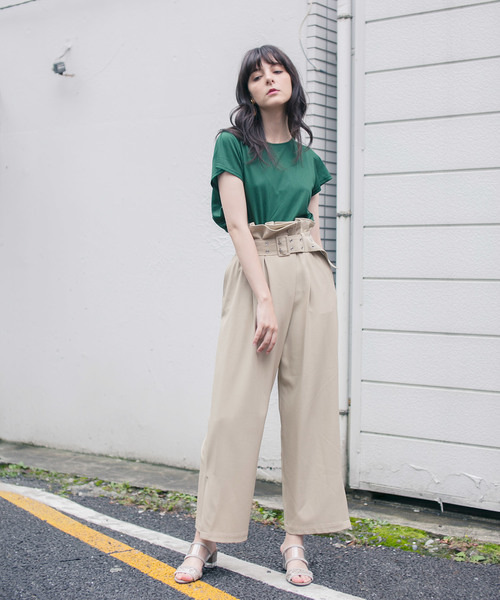 STUDIOUS(ステュディオス)の「【STUDIOUS】バックシャンTEE(Tシャツ/カットソー・レディース・グリーン/ライトグレー/ブラック/ブラウン/パープル・FREE)」の17枚目の写真