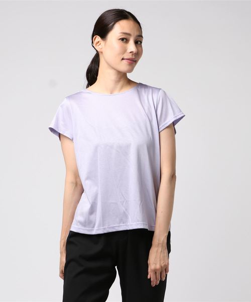 STUDIOUS(ステュディオス)の「【STUDIOUS】バックシャンTEE(Tシャツ/カットソー・レディース・グリーン/ライトグレー/ブラック/ブラウン/パープル・FREE)」の5枚目の写真