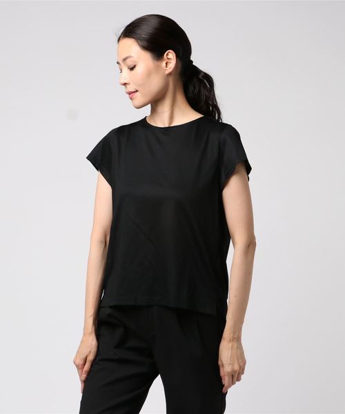 STUDIOUS(ステュディオス)の「【STUDIOUS】バックシャンTEE(Tシャツ/カットソー・レディース・グリーン/ライトグレー/ブラック/ブラウン/パープル・FREE)」の2枚目の写真