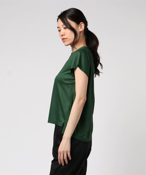 STUDIOUS(ステュディオス)の「【STUDIOUS】バックシャンTEE(Tシャツ/カットソー・レディース・グリーン/ライトグレー/ブラック/ブラウン/パープル・FREE)」の6枚目の写真