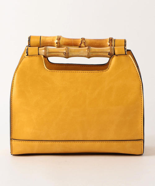 green label relaxing（グリーンレーベルリラクシング）の「CS ストレートバンブー2WAYバッグ ◆（ショルダーバッグ・レディース・ブラック/モカ/イエロー・FREE）」の3枚目の写真