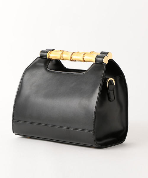 green label relaxing（グリーンレーベルリラクシング）の「CS ストレートバンブー2WAYバッグ ◆（ショルダーバッグ・レディース・ブラック/モカ/イエロー・FREE）」の6枚目の写真