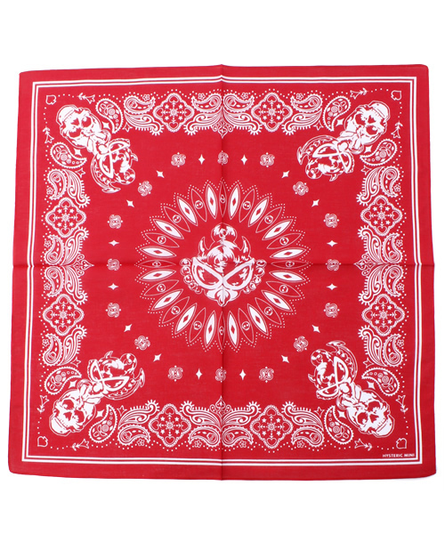 HYSTERIC MINI（ヒステリックミニ）の「mini on skull bandanna  バンダナ（バンダナ/スカーフ・キッズ・ブラック/ネイビー/レッド・FREE）」の3枚目の写真