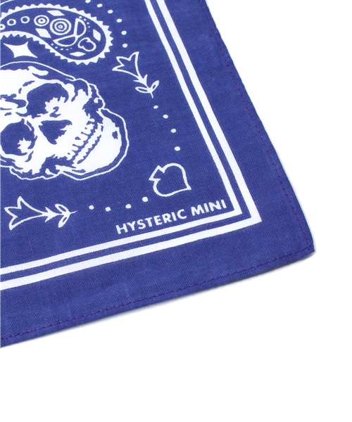 HYSTERIC MINI（ヒステリックミニ）の「mini on skull bandanna  バンダナ（バンダナ/スカーフ・キッズ・ブラック/ネイビー/レッド・FREE）」の6枚目の写真