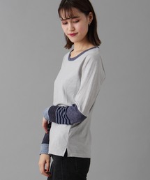 【wordtrobe】30/-SZ天竺袖切替 ロンT