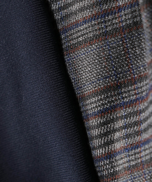 notch.(ノッチ)の「BACK CHECK LONG COAT(トレンチコート・レディース・ネイビー/ベージュ・TM/M)」の14枚目の写真