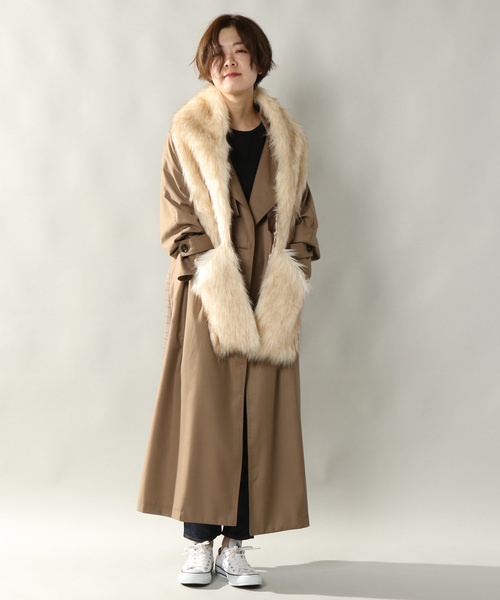 notch.（ノッチ）の「BACK CHECK LONG COAT（トレンチコート）」 - WEAR